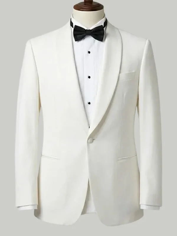 Ivory Shawl Collar Dinner Jacket - bespoke dinner jacket by Noble Fox