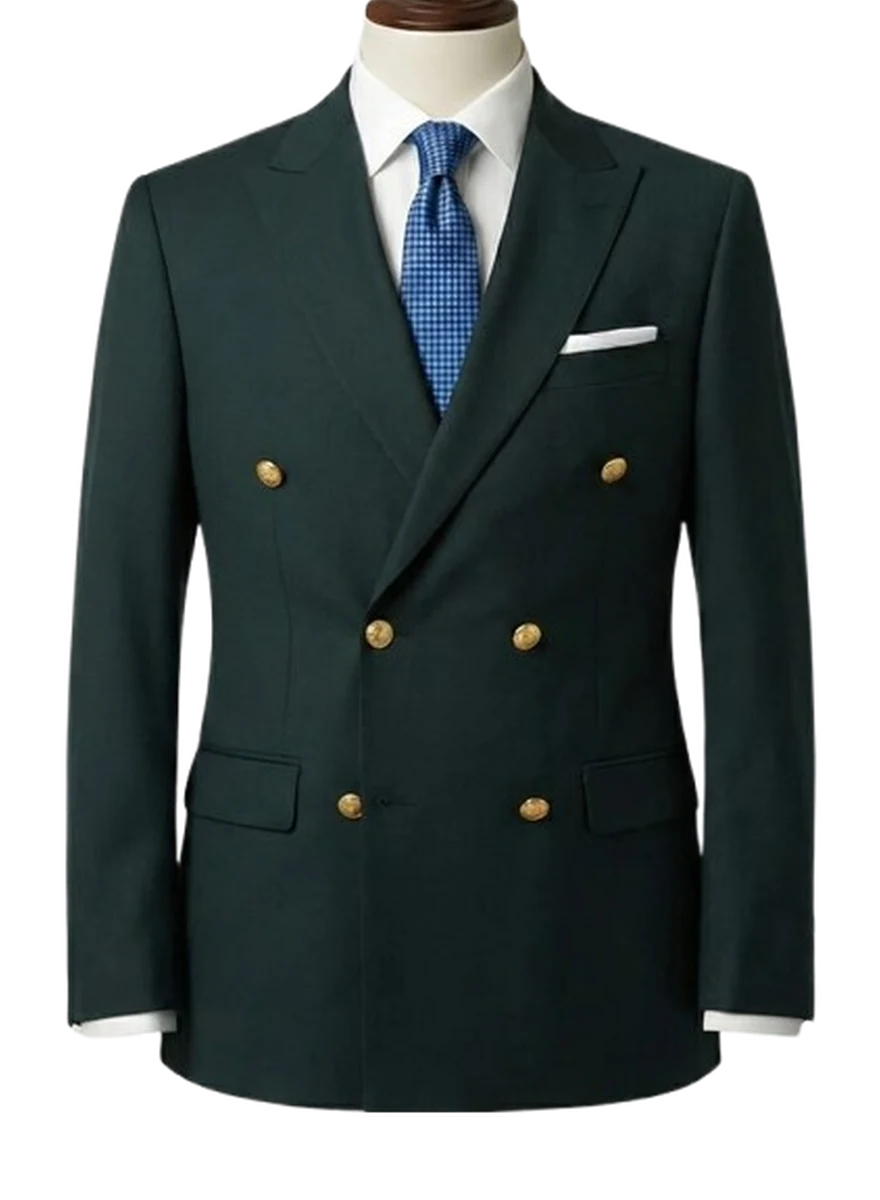Bottle Green Double-Breasted Blazer - bespoke corporate and legal suit by Noble Fox