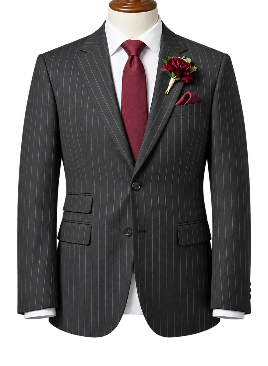Charcoal Pinstripe Suit - bespoke corporate and legal suit by Noble Fox
