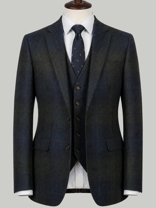 Forest Check Tweed Three Piece - bespoke tweed and countrywear by Noble Fox