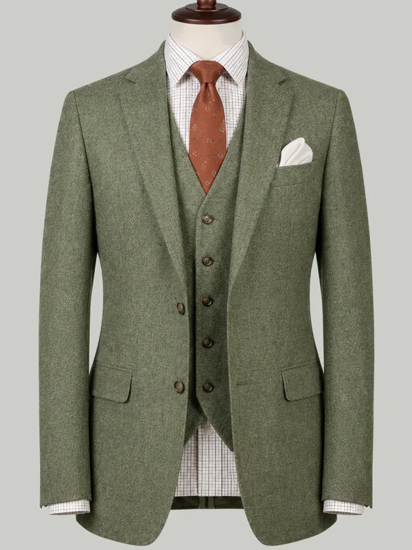 Moss Green Tweed Three Piece - bespoke tweed and countrywear by Noble Fox