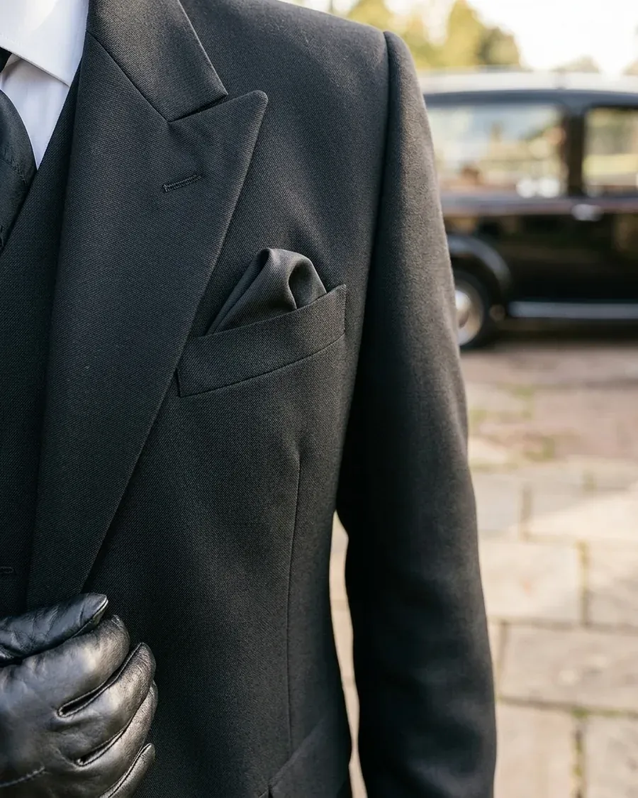 Crease-Resistant Fabrics - bespoke funeral director tailoring by Noble Fox