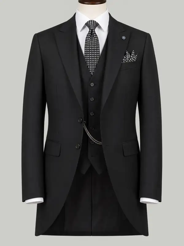 Morning Coat with Black Waistcoat - bespoke funeral director suit by Noble Fox