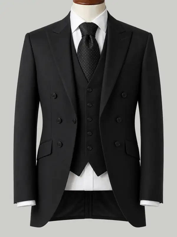 Morning Coat with Double-Breasted Waistcoat - bespoke funeral director suit by Noble Fox