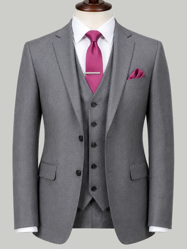 Grey Three Piece Suit - bespoke prom suit by Noble Fox