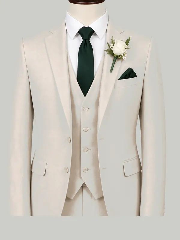 Sand Three Piece Suit - bespoke prom suit by Noble Fox