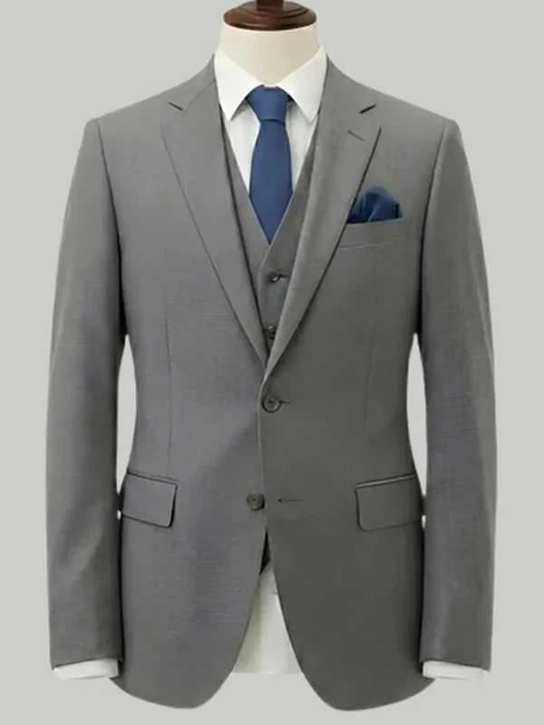 Mid Grey Three Piece Suit - bespoke wedding suit by Noble Fox