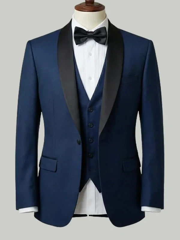 Midnight Blue Tuxedo - bespoke wedding suit by Noble Fox