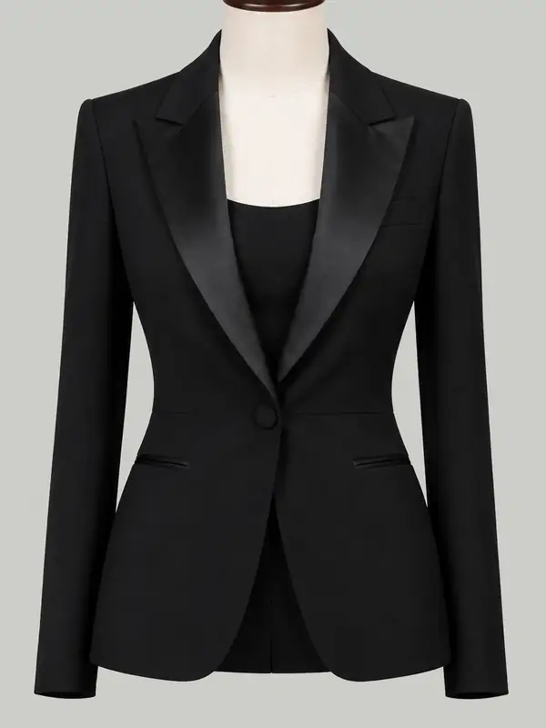 Black Tuxedo Jacket - bespoke women's tailoring by Noble Fox