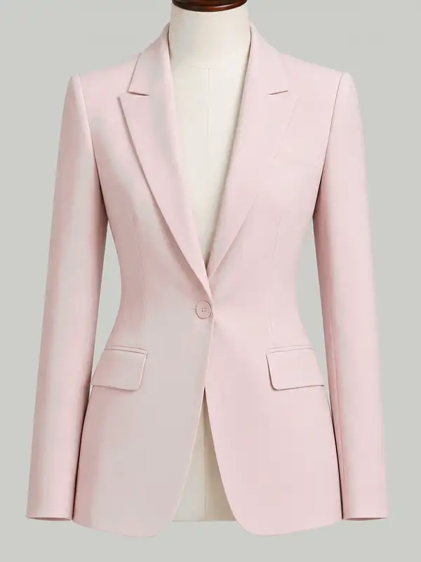 Blush Pink Tailored Jacket - bespoke women's tailoring by Noble Fox