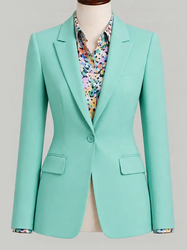 Mint Green Tailored Jacket - bespoke women's tailoring by Noble Fox