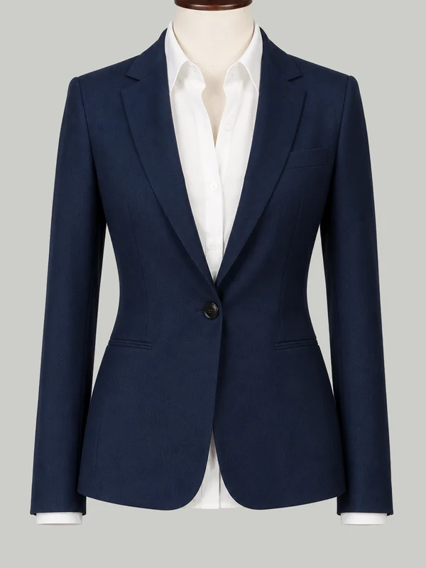 Navy Tailored Jacket - bespoke women's tailoring by Noble Fox